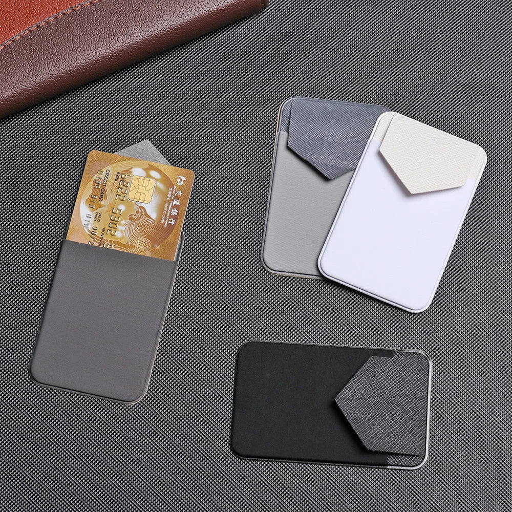 Elastic Mobile Phone Wallet Phone Credit ID Card Holder Adhesive Pocket Sticker Case Cellphone Credit Card Pocket