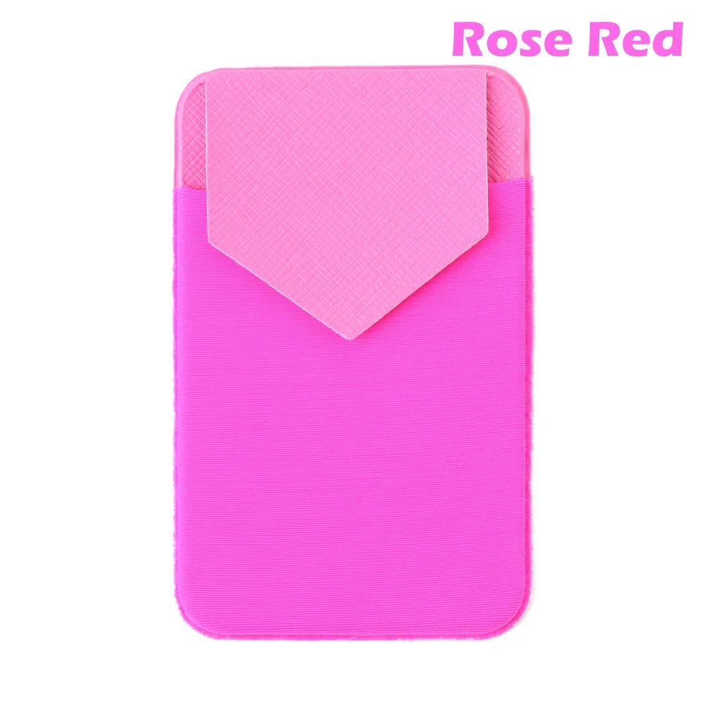 Elastic Mobile Phone Wallet Phone Credit ID Card Holder Adhesive Pocket Sticker Case Cellphone Credit Card Pocket